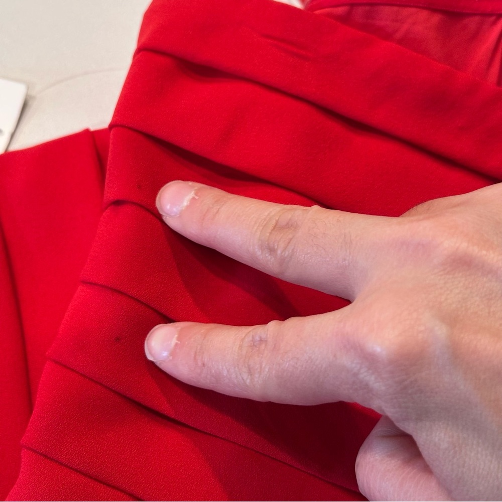 Rachel Roy RSVP Lipstick Red Pleated‎ Strapless Mini Dress Size 8 - Picture 11 of 11